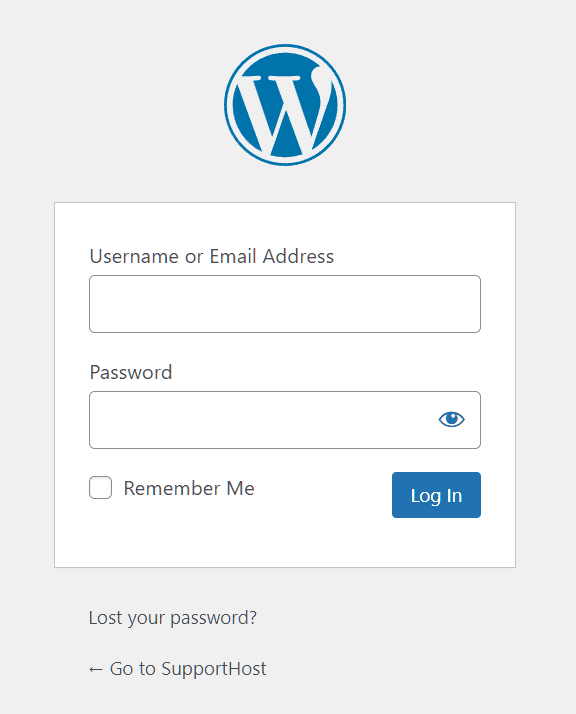 wordpress-default-login-page