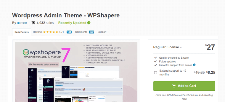 افزونه داشبورد وردپرس WPShapere